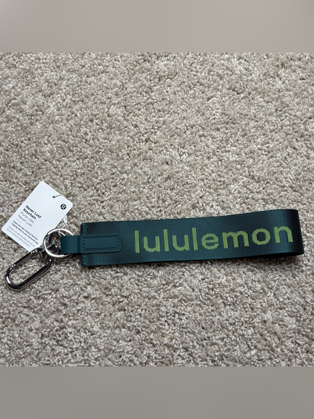 Lululemon Never Lost Keychain